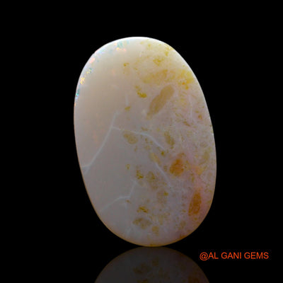 Natural Fire Opal Gemstone 3.00 Cts Loose Oval Cabochon From Australia 6x10x3 mm AF-131