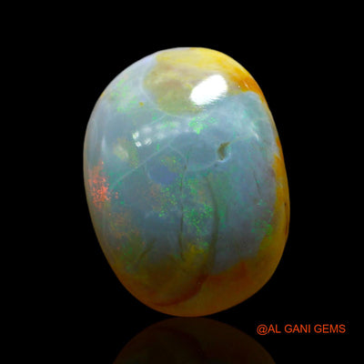 Natural Untreated Fire Opal Loose Gemstone Oval Cabochon From Australia 4.00 Cts 15x11x4 mm AF-132