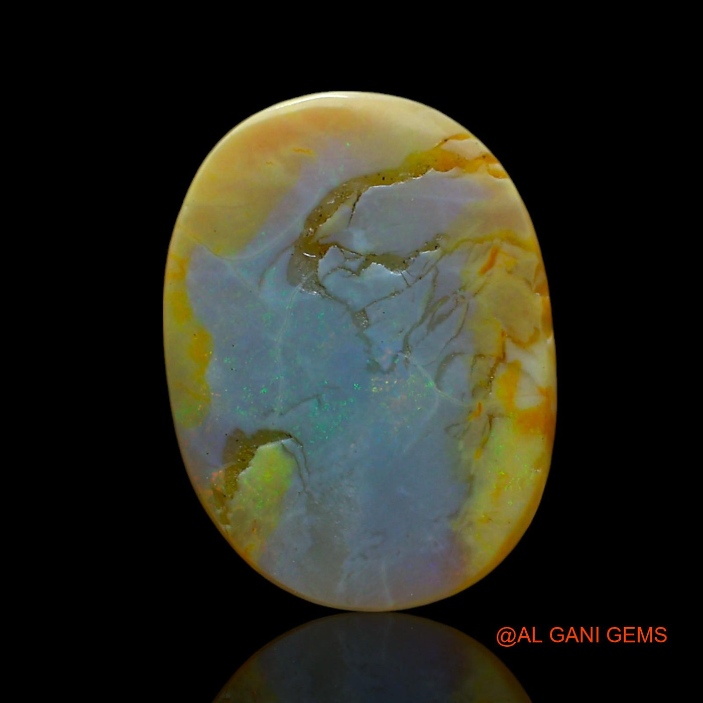 Natural Untreated Fire Opal Loose Gemstone Oval Cabochon From Australia 4.00 Cts 15x11x4 mm AF-132