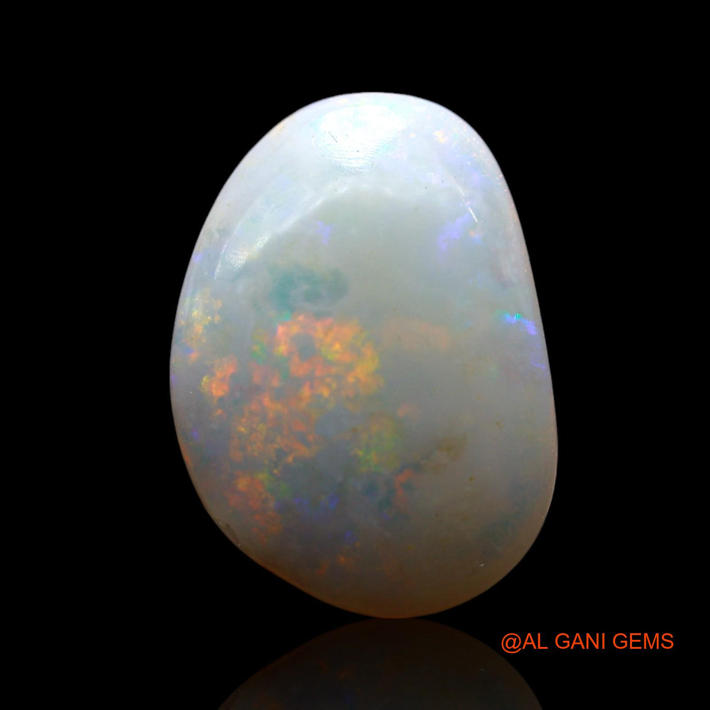 4.00 Cts Natural Australian Fire Opal Loose Gemstone Fancy Cabochon 15x10x4 mm AF-135