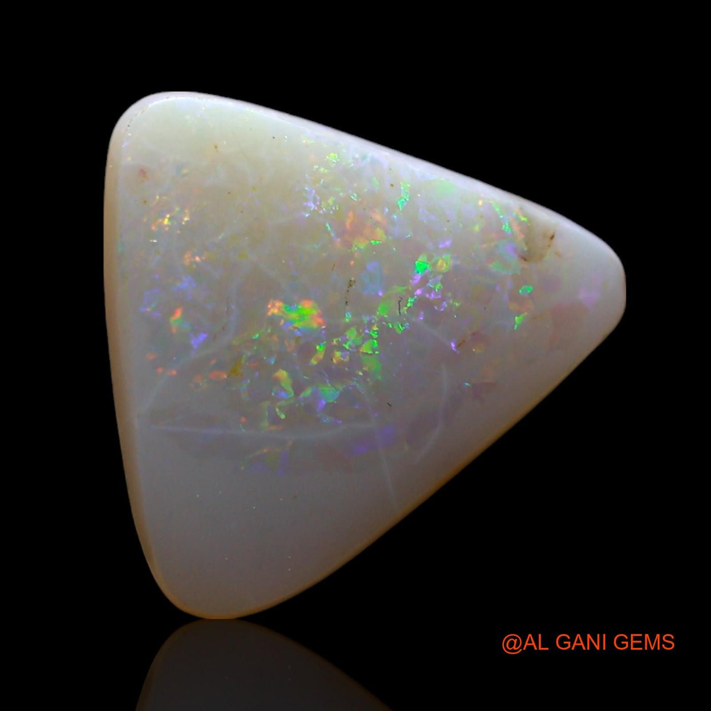 3.00 Cts Natural Australian Fire Opal Loose Gemstone Trillion Cabochon 13x13x3 mm AF-136