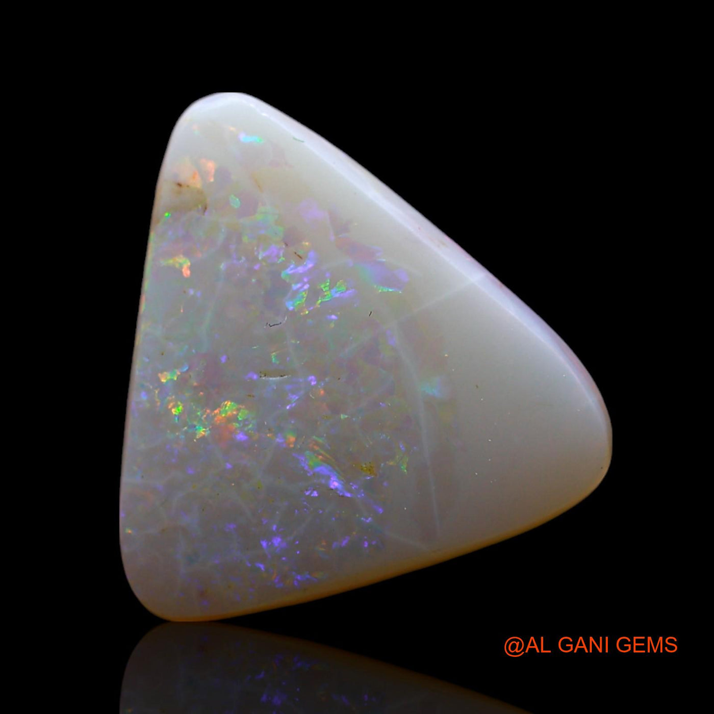 3.00 Cts Natural Australian Fire Opal Loose Gemstone Trillion Cabochon 13x13x3 mm AF-136