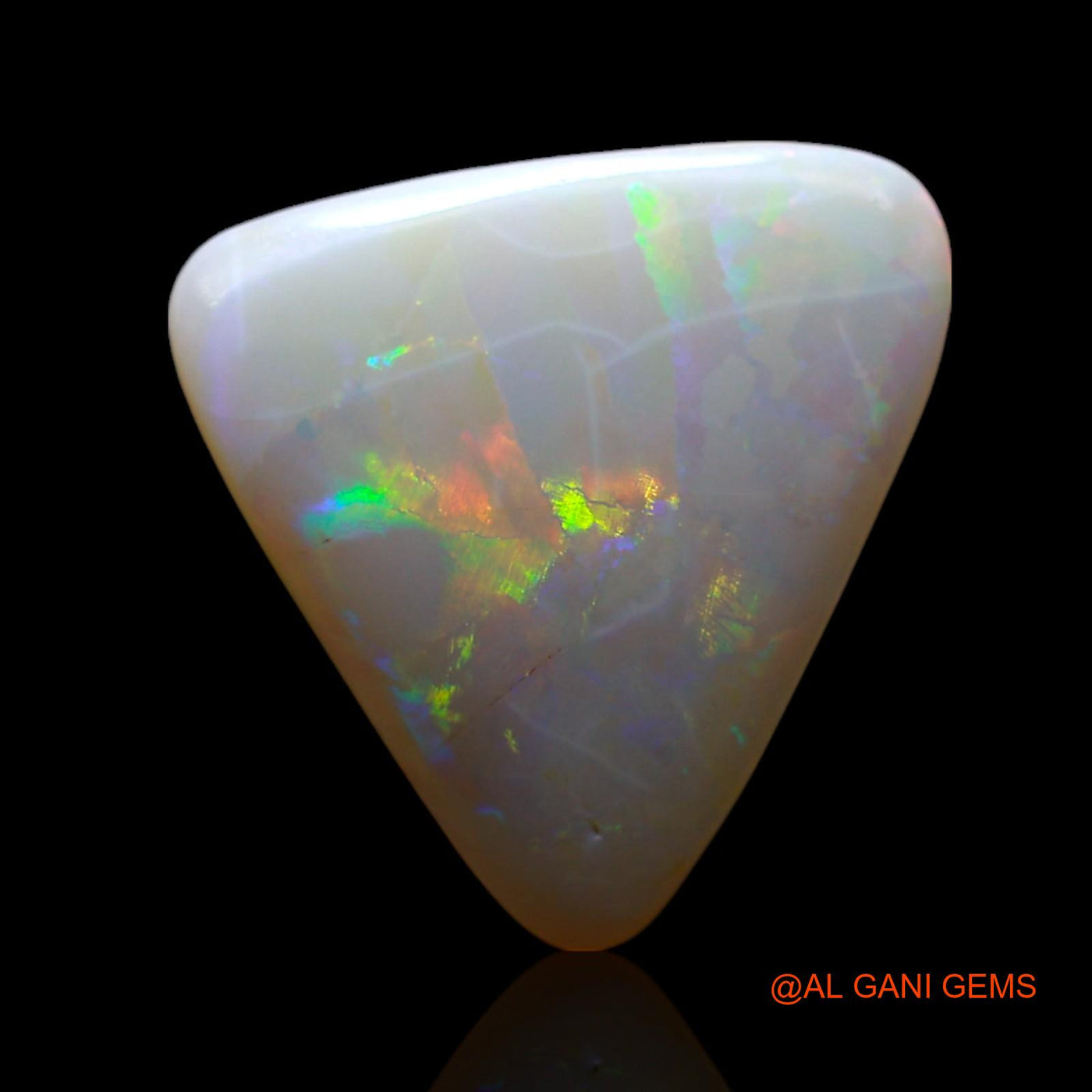 3.00 Cts Natural Australian Fire Opal Loose Gemstone Trillion Cabochon 13x13x3 mm AF-136