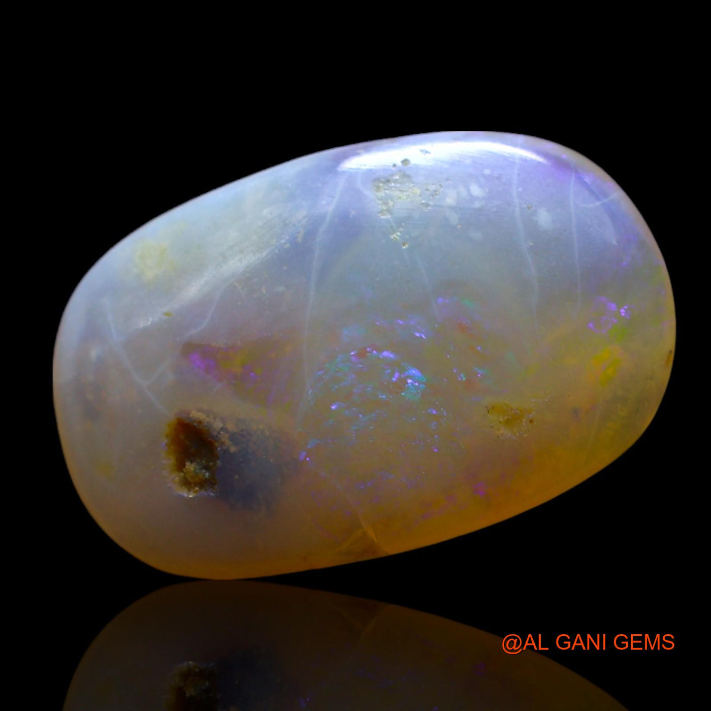 4.00 Cts Natural Australian Fire Opal Loose Gemstone Oval Cabochon 15x10x4 mm AF-137