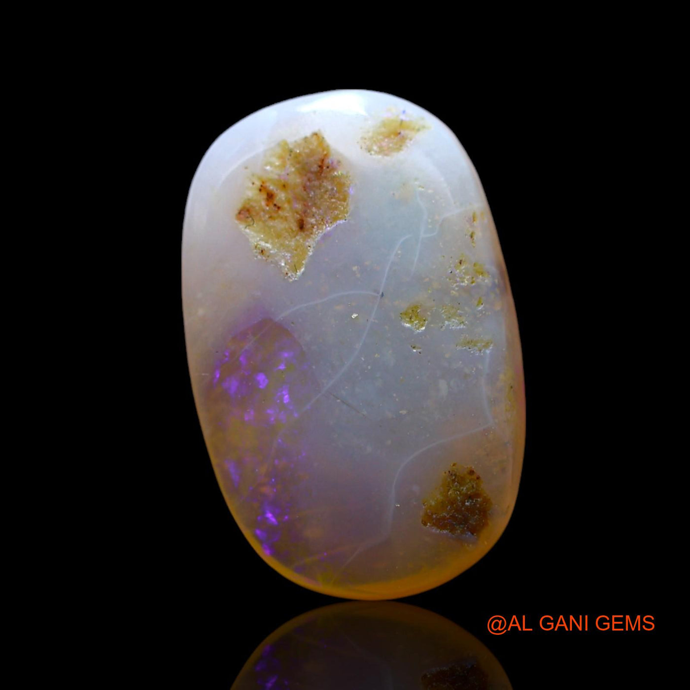 4.00 Cts Natural Australian Fire Opal Loose Gemstone Oval Cabochon 15x10x4 mm AF-137