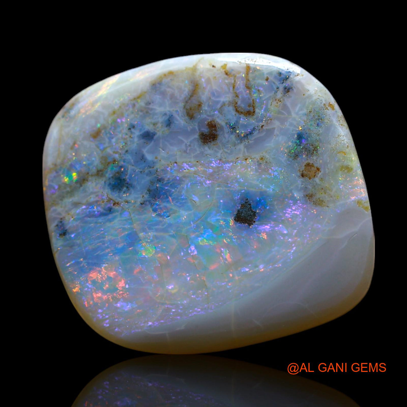 10.00 Cts Natural Australian Fire Opal Loose Gemstone Fancy Cabochon 18x17x3 mm AF-13