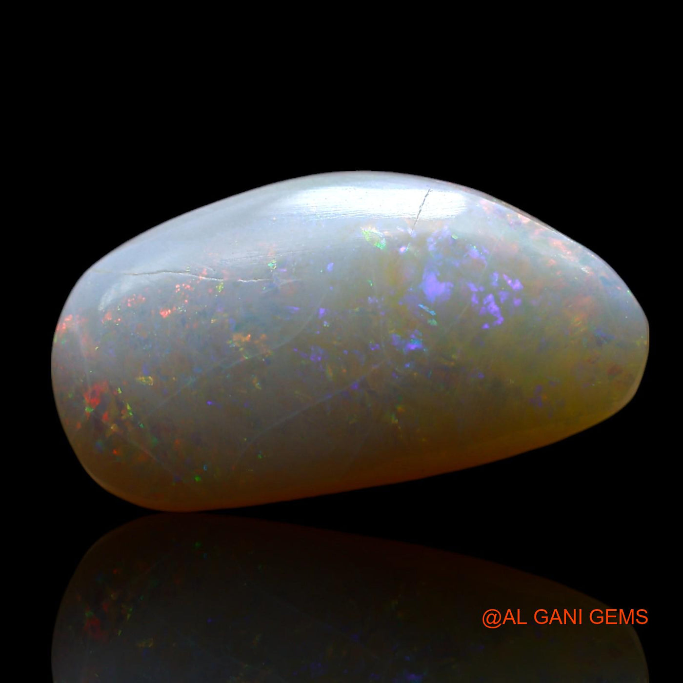 4.00 Cts Unheated Australian Fire Opal Loose Gemstone Fancy Cabochon Natural 16x8x4 mm AF-142
