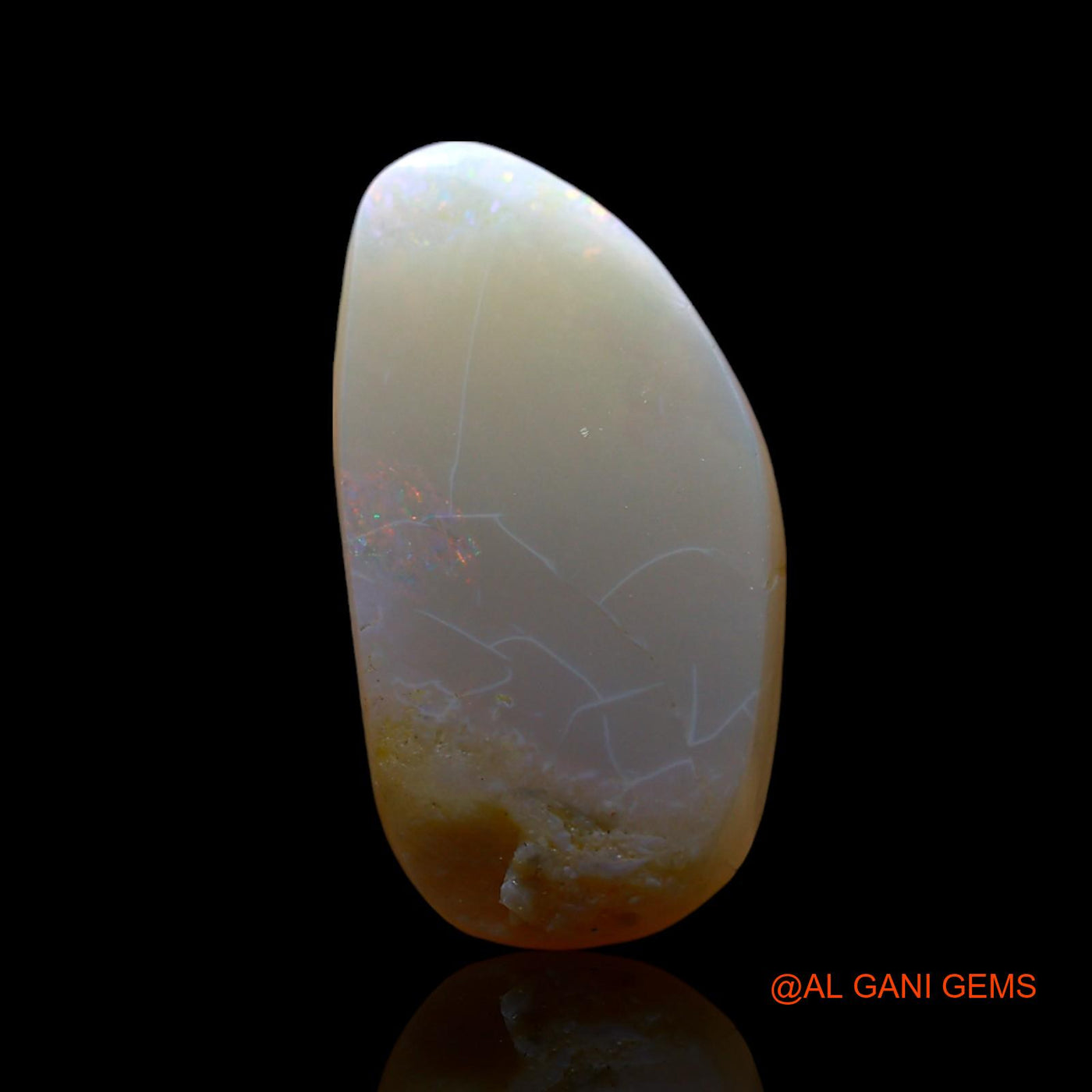 4.00 Cts Unheated Australian Fire Opal Loose Gemstone Fancy Cabochon Natural 16x8x4 mm AF-142