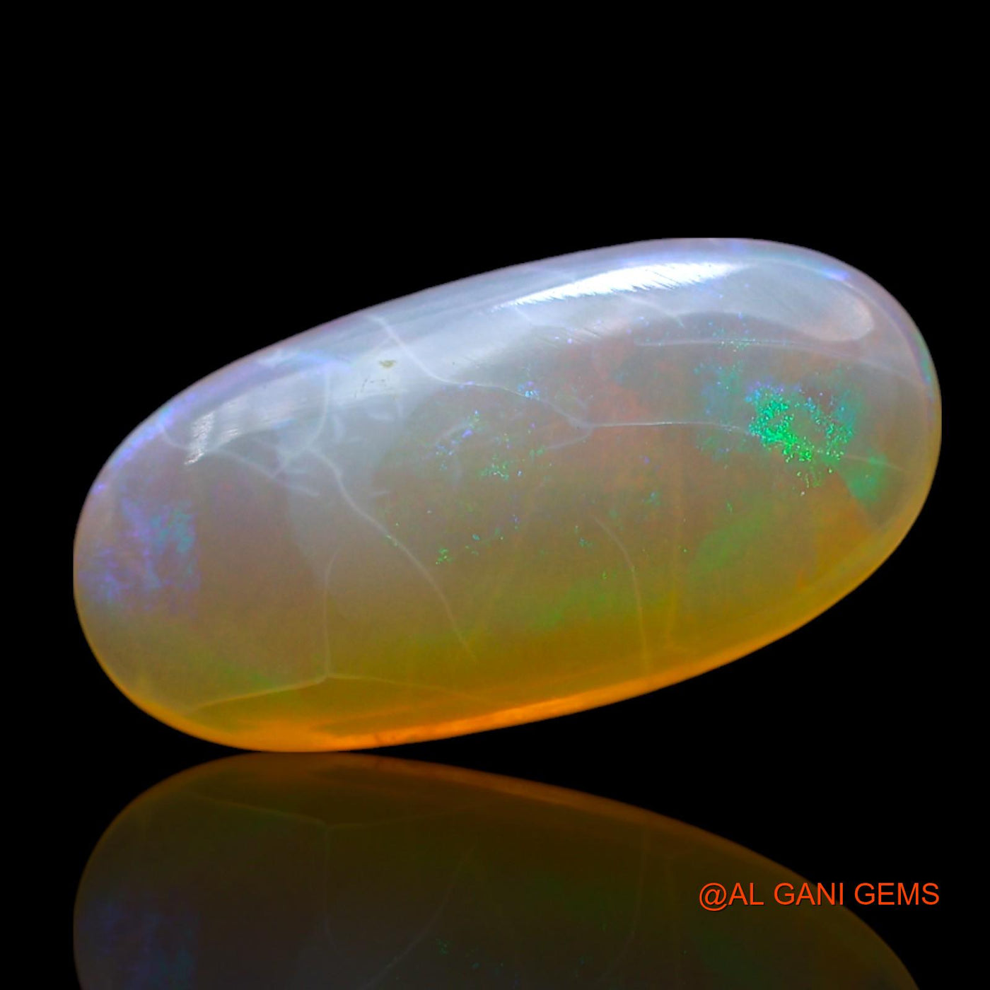 4.00 Cts Natural Australian Fire Opal Oval Cabochon Loose Gemstone For Jewelry 16x8x4 mm AF-145