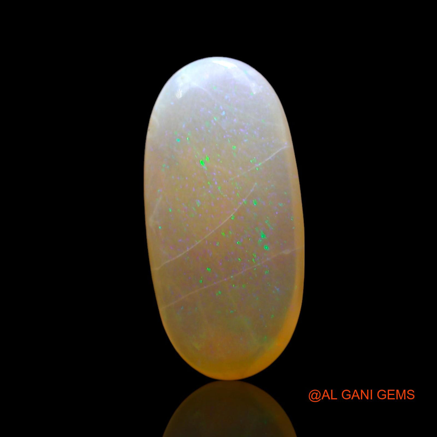 4.00 Cts Natural Australian Fire Opal Oval Cabochon Loose Gemstone For Jewelry 16x8x4 mm AF-145
