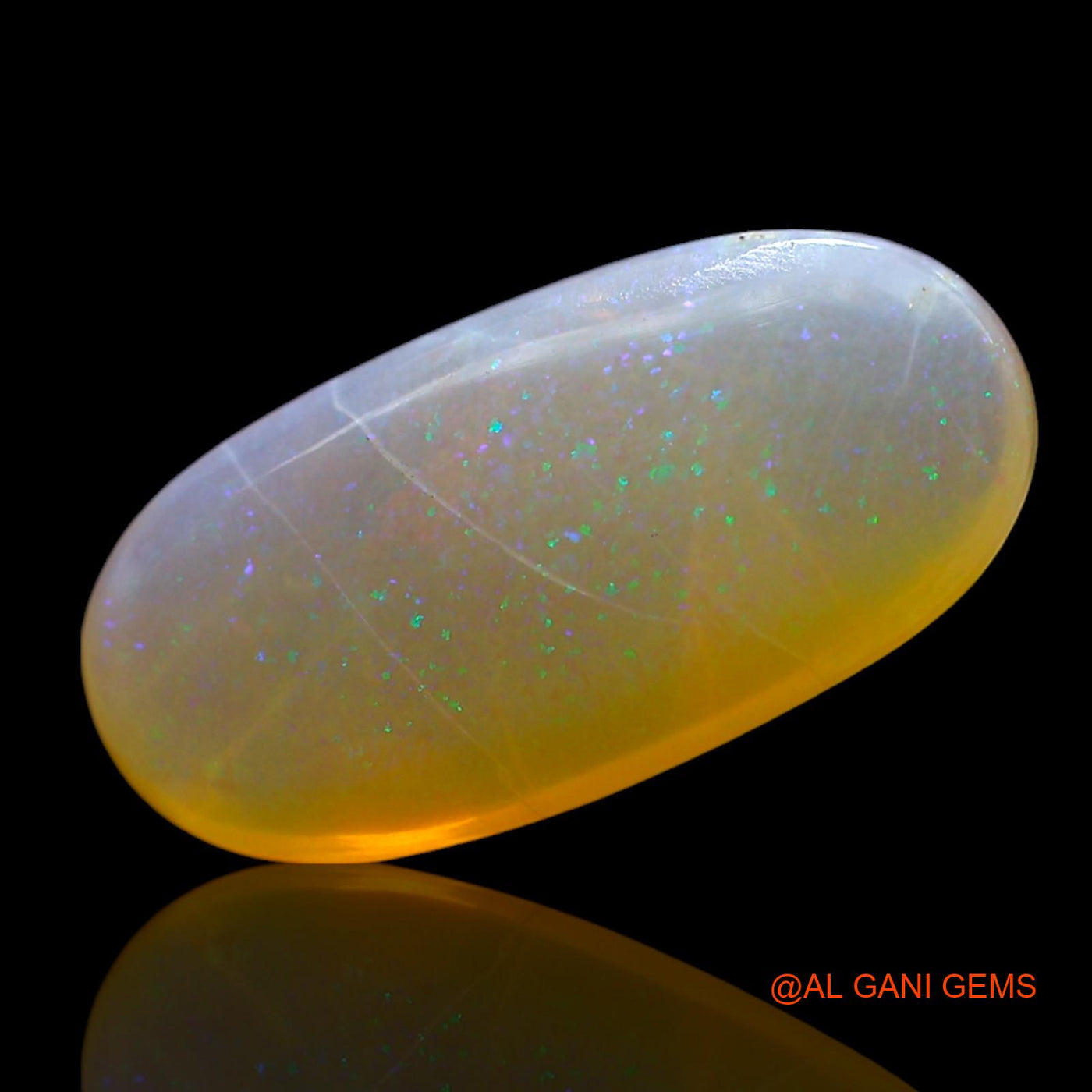 4.00 Cts Natural Australian Fire Opal Oval Cabochon Loose Gemstone For Jewelry 16x8x4 mm AF-145