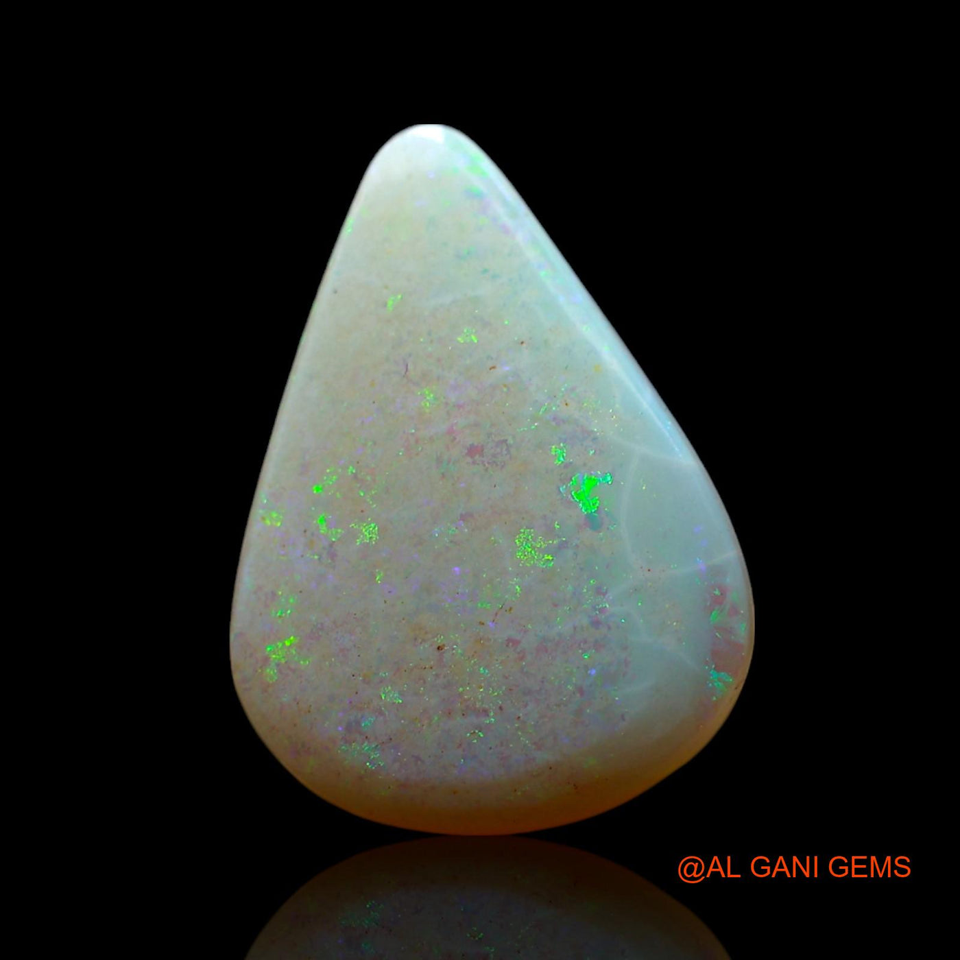 Natural Fire Opal Gemstone 3.00 Cts Loose Pear Cabochon From Australia 14x10x3 mm AF-146