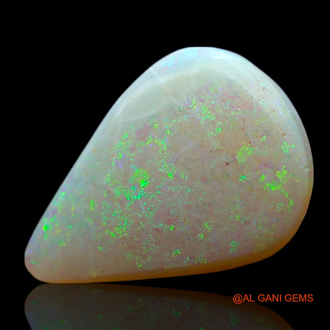 Natural Fire Opal Gemstone 3.00 Cts Loose Pear Cabochon From Australia 14x10x3 mm AF-146