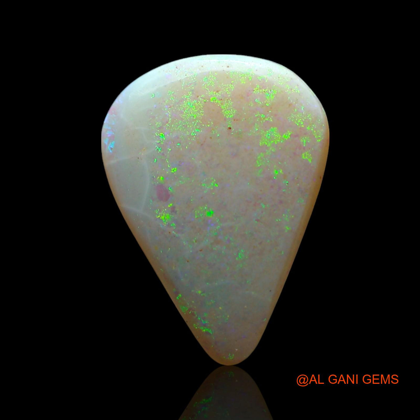 Natural Fire Opal Gemstone 3.00 Cts Loose Pear Cabochon From Australia 14x10x3 mm AF-146