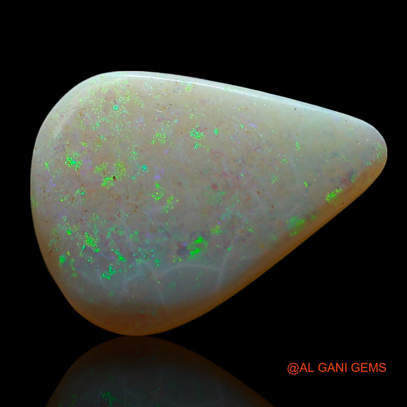 Natural Fire Opal Gemstone 3.00 Cts Loose Pear Cabochon From Australia 14x10x3 mm AF-146
