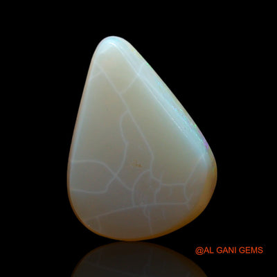 Natural Fire Opal Gemstone 3.00 Cts Loose Pear Cabochon From Australia 14x10x3 mm AF-146