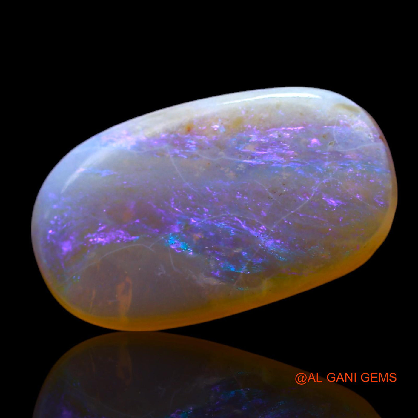 Natural Fire Opal Gemstone 3.00 Cts Loose Oval Cabochon From Australia 15x9x3 mm AF-147