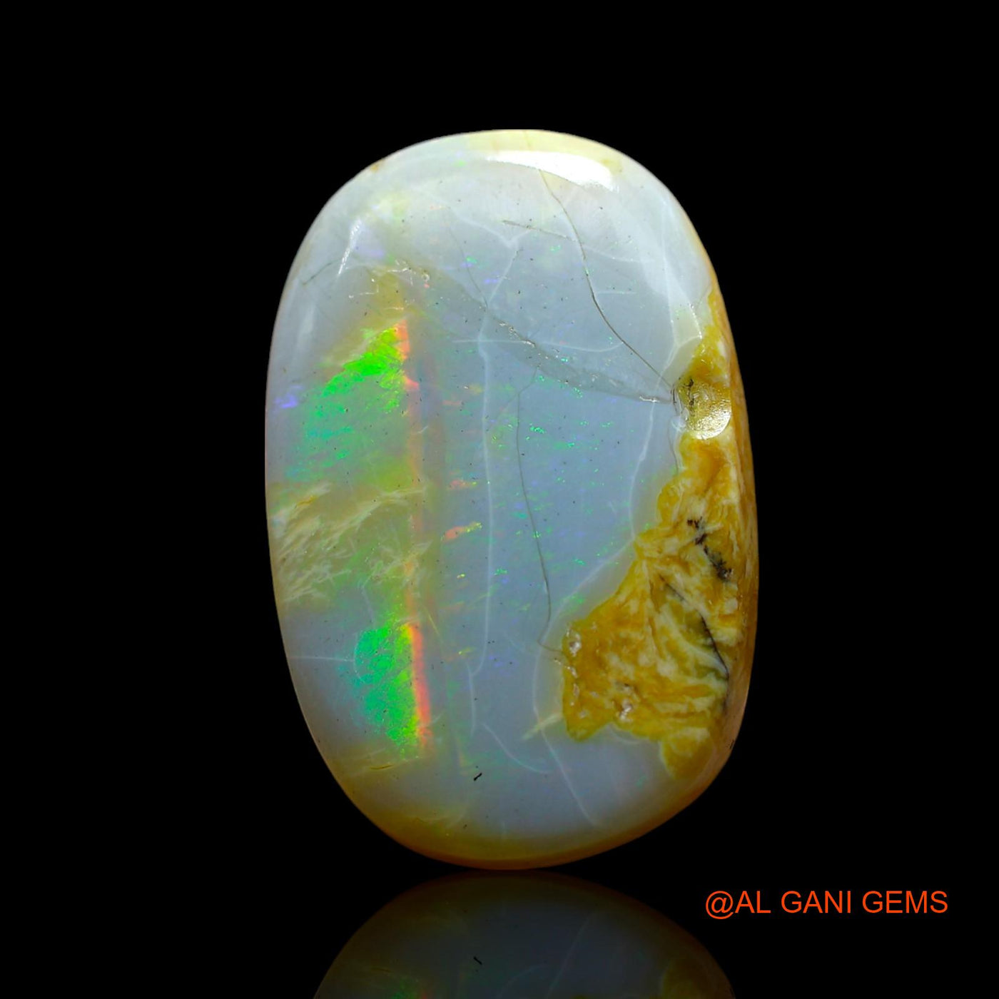 12.00 Cts Unheated Australian Fire Opal Loose Gemstone Oval Cabochon Natural 20x13x5 mm AF-14
