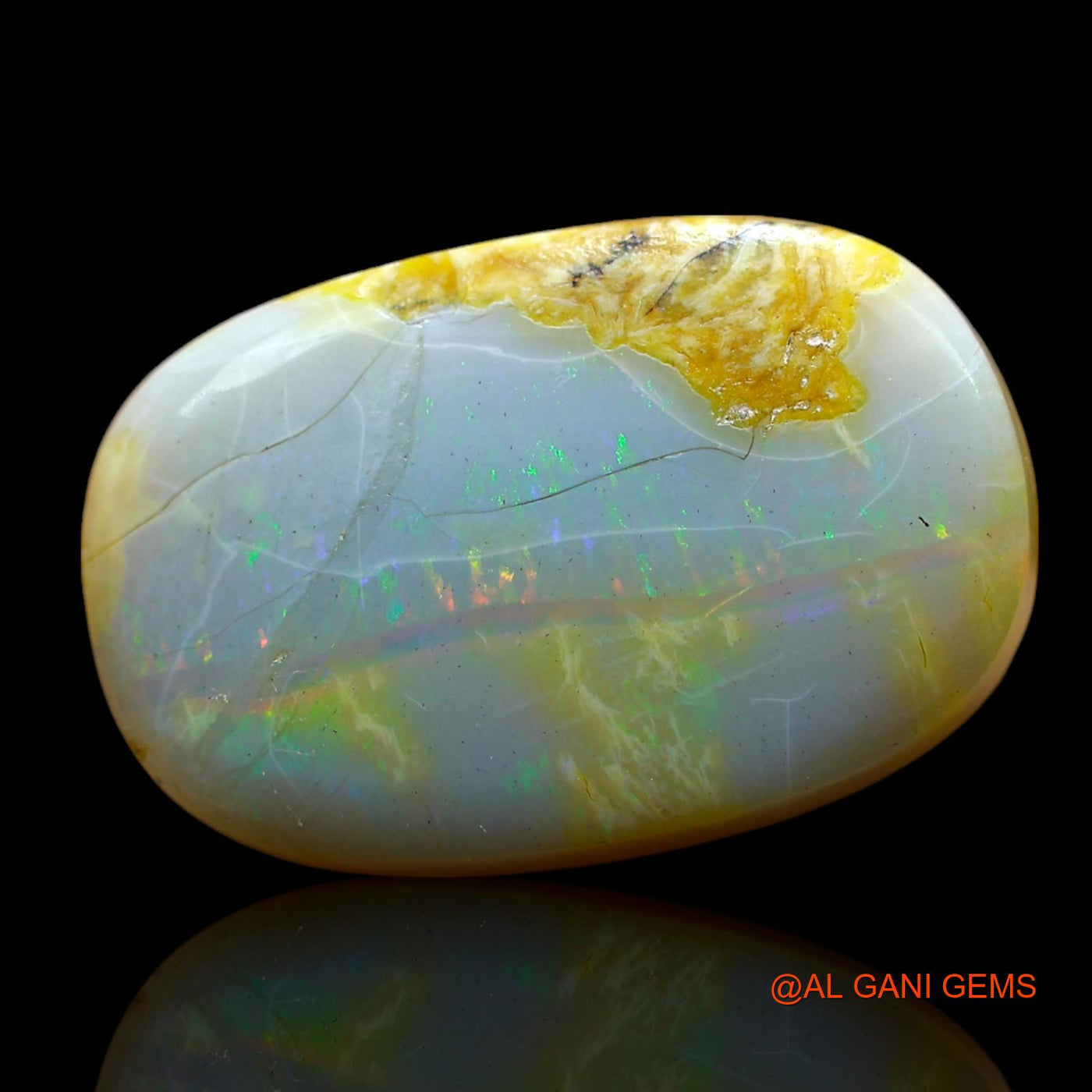 12.00 Cts Unheated Australian Fire Opal Loose Gemstone Oval Cabochon Natural 20x13x5 mm AF-14