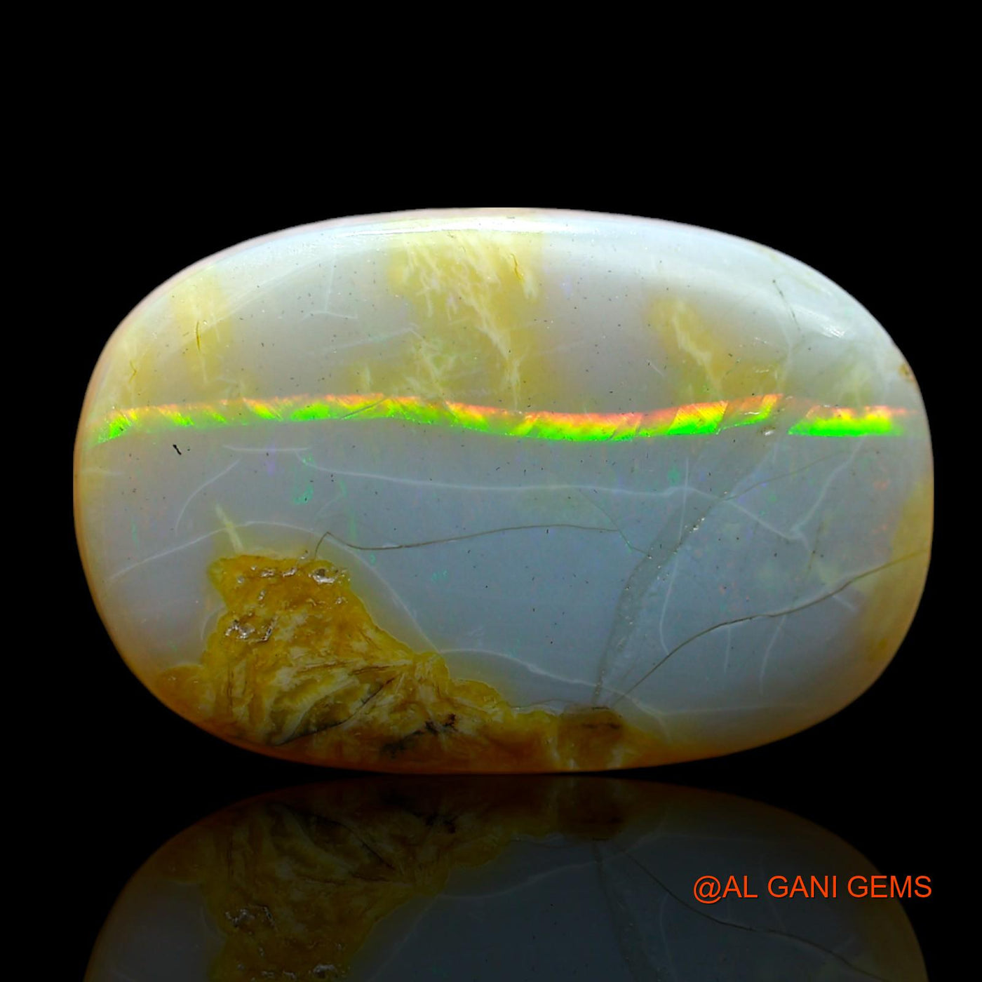 12.00 Cts Unheated Australian Fire Opal Loose Gemstone Oval Cabochon Natural 20x13x5 mm AF-14