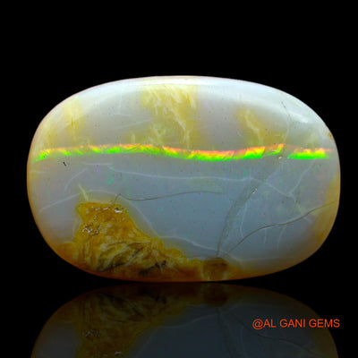 12.00 Cts Unheated Australian Fire Opal Loose Gemstone Oval Cabochon Natural 20x13x5 mm AF-14