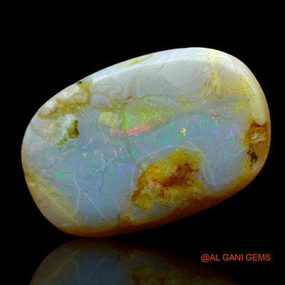 12.00 Cts Unheated Australian Fire Opal Loose Gemstone Oval Cabochon Natural 20x13x5 mm AF-14