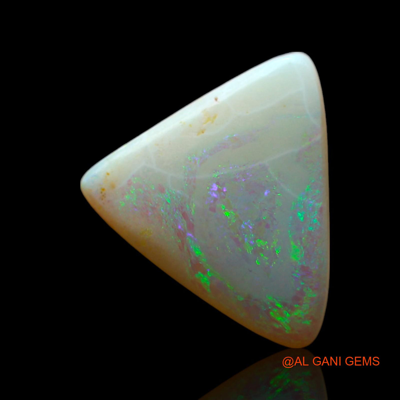 Natural Fire Opal Gemstone 2.00 Cts Loose Trillion Cabochon From Australia 12x11x2 mm AF-152