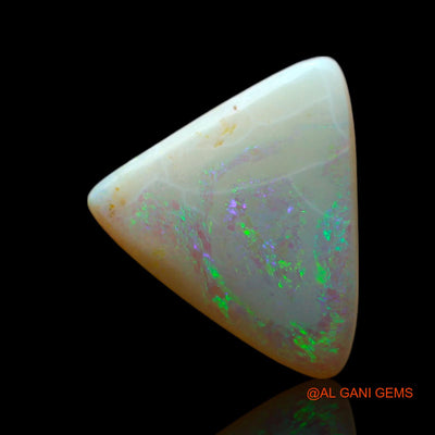 Natural Fire Opal Gemstone 2.00 Cts Loose Trillion Cabochon From Australia 12x11x2 mm AF-152