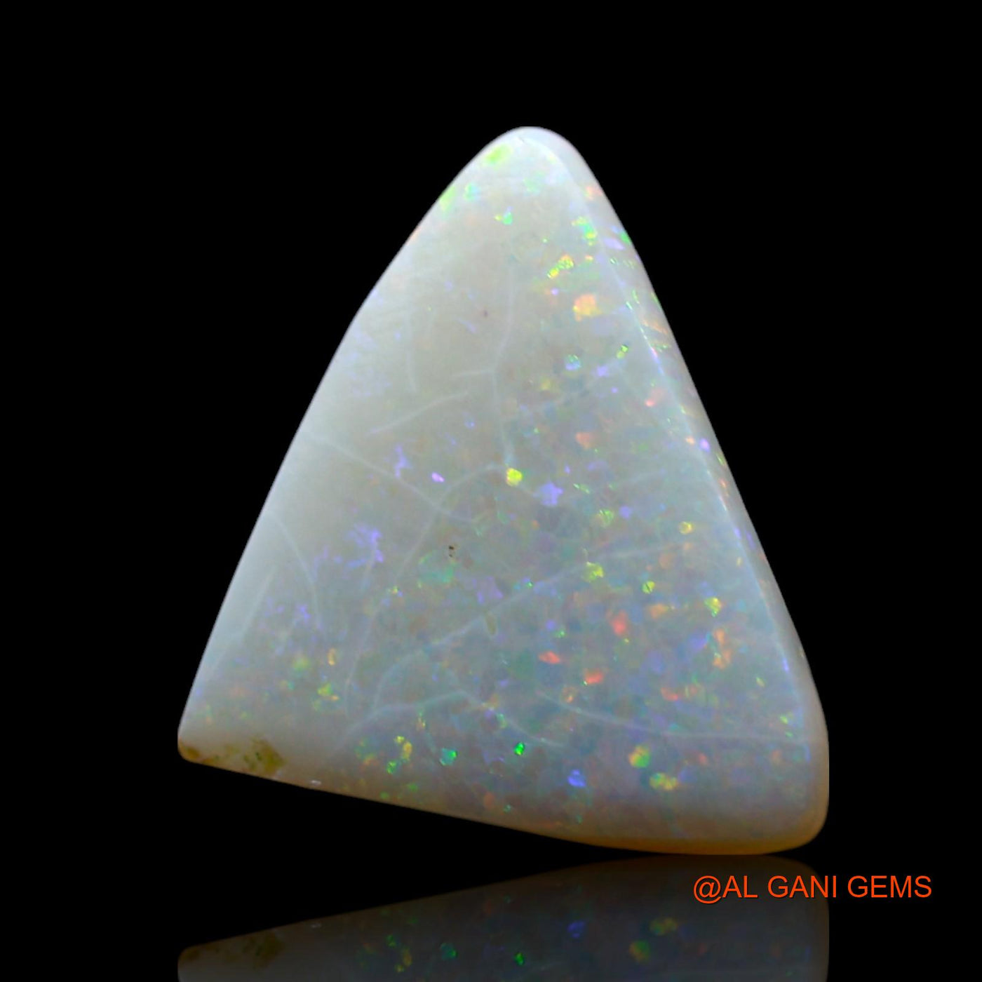 3.00 Cts Natural Australian Fire Opal Loose Gemstone Trillion Cabochon 12x11x3 mm AF-155