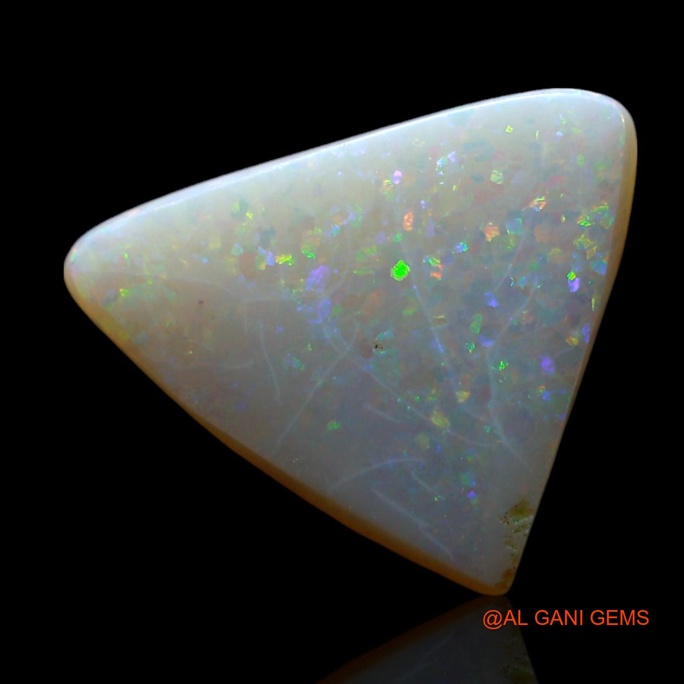 3.00 Cts Natural Australian Fire Opal Loose Gemstone Trillion Cabochon 12x11x3 mm AF-155