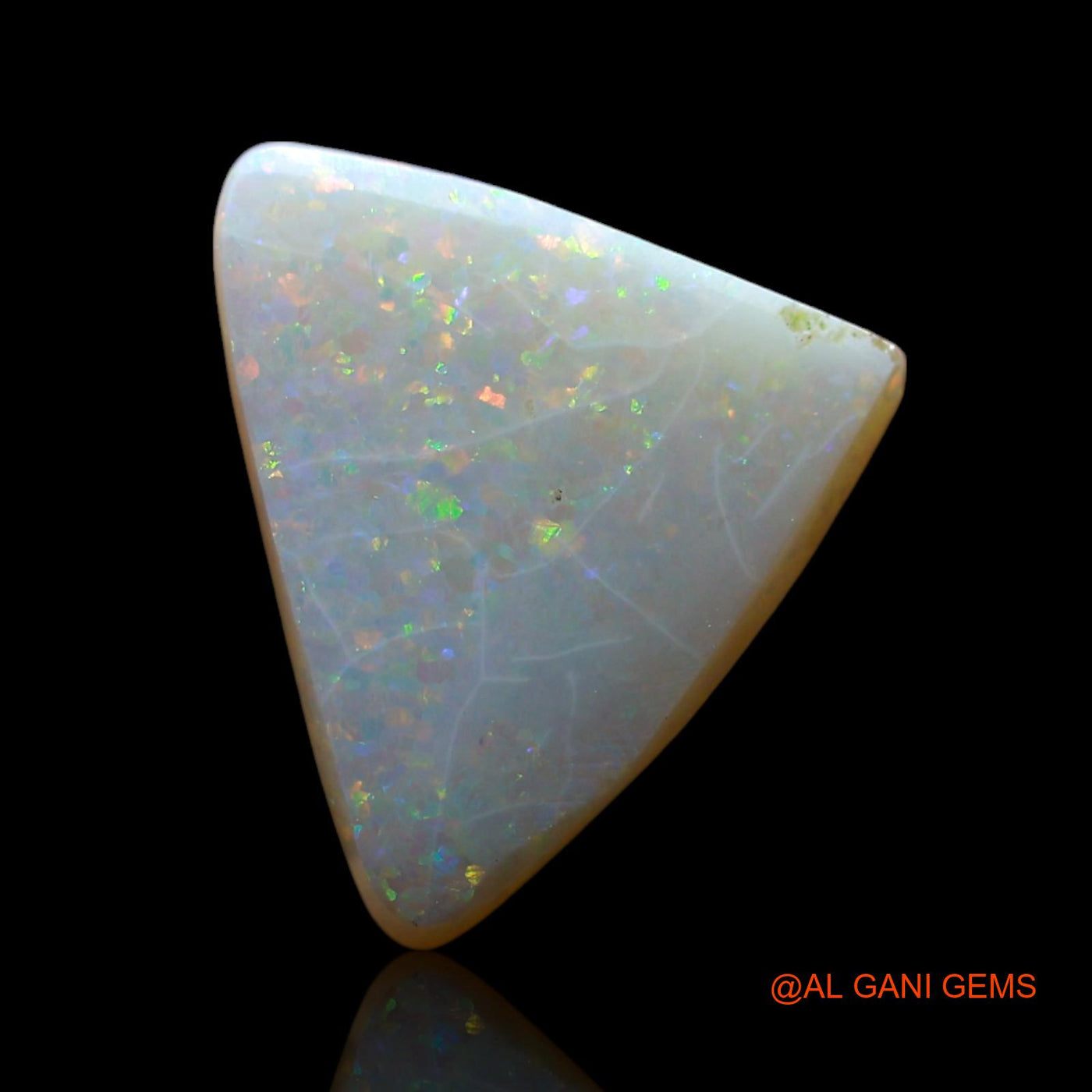 3.00 Cts Natural Australian Fire Opal Loose Gemstone Trillion Cabochon 12x11x3 mm AF-155