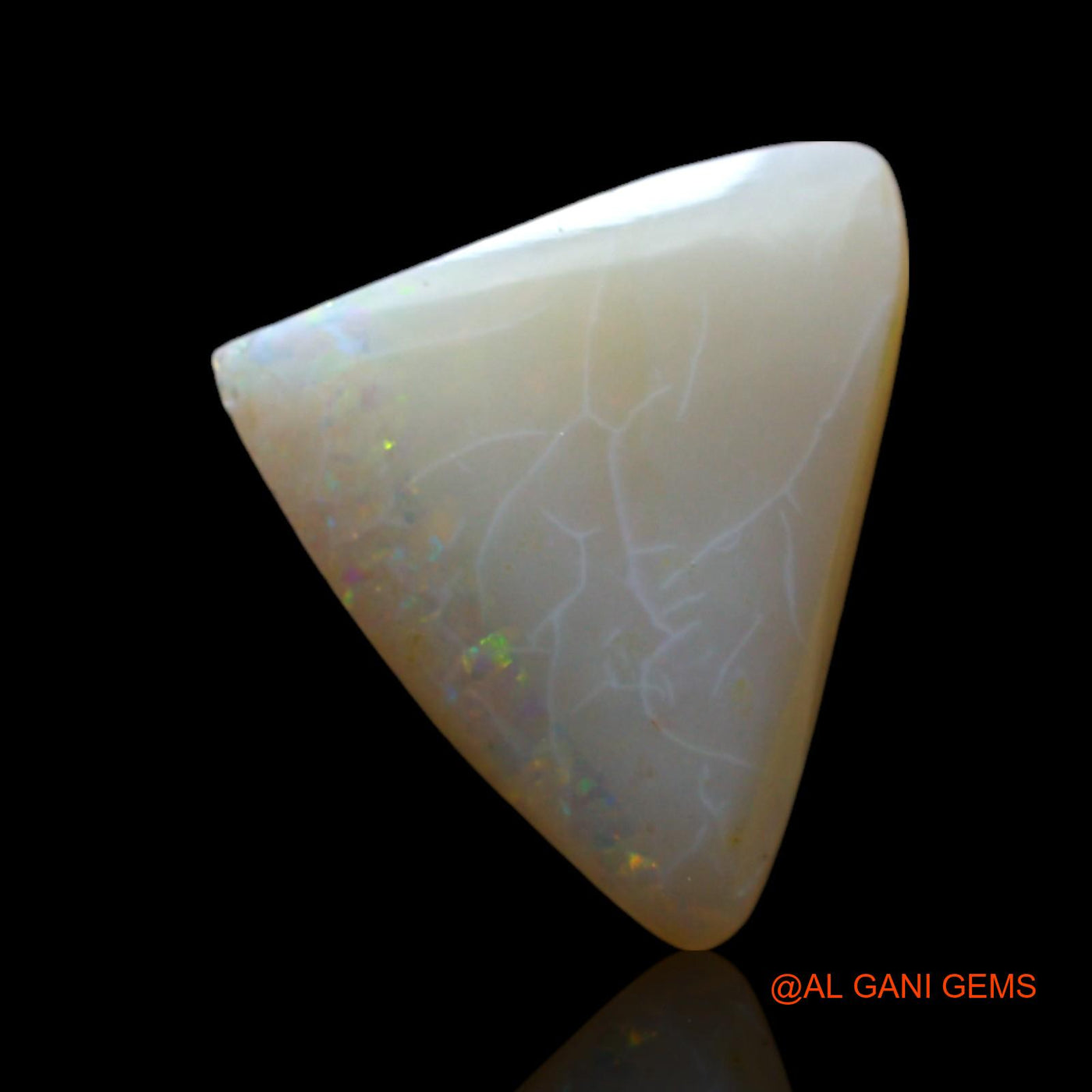 3.00 Cts Natural Australian Fire Opal Loose Gemstone Trillion Cabochon 12x11x3 mm AF-155