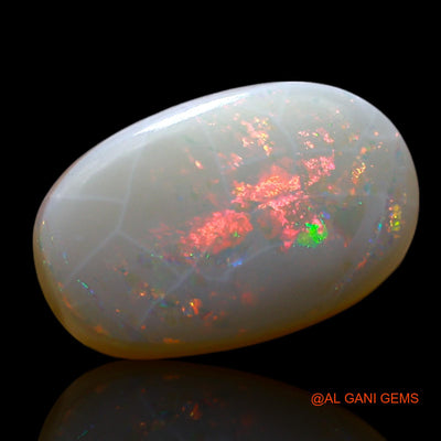 5.00 Cts Natural Australian Fire Opal Oval Cabochon Loose Gemstone For Jewelry 14x9x6 mm AF-157