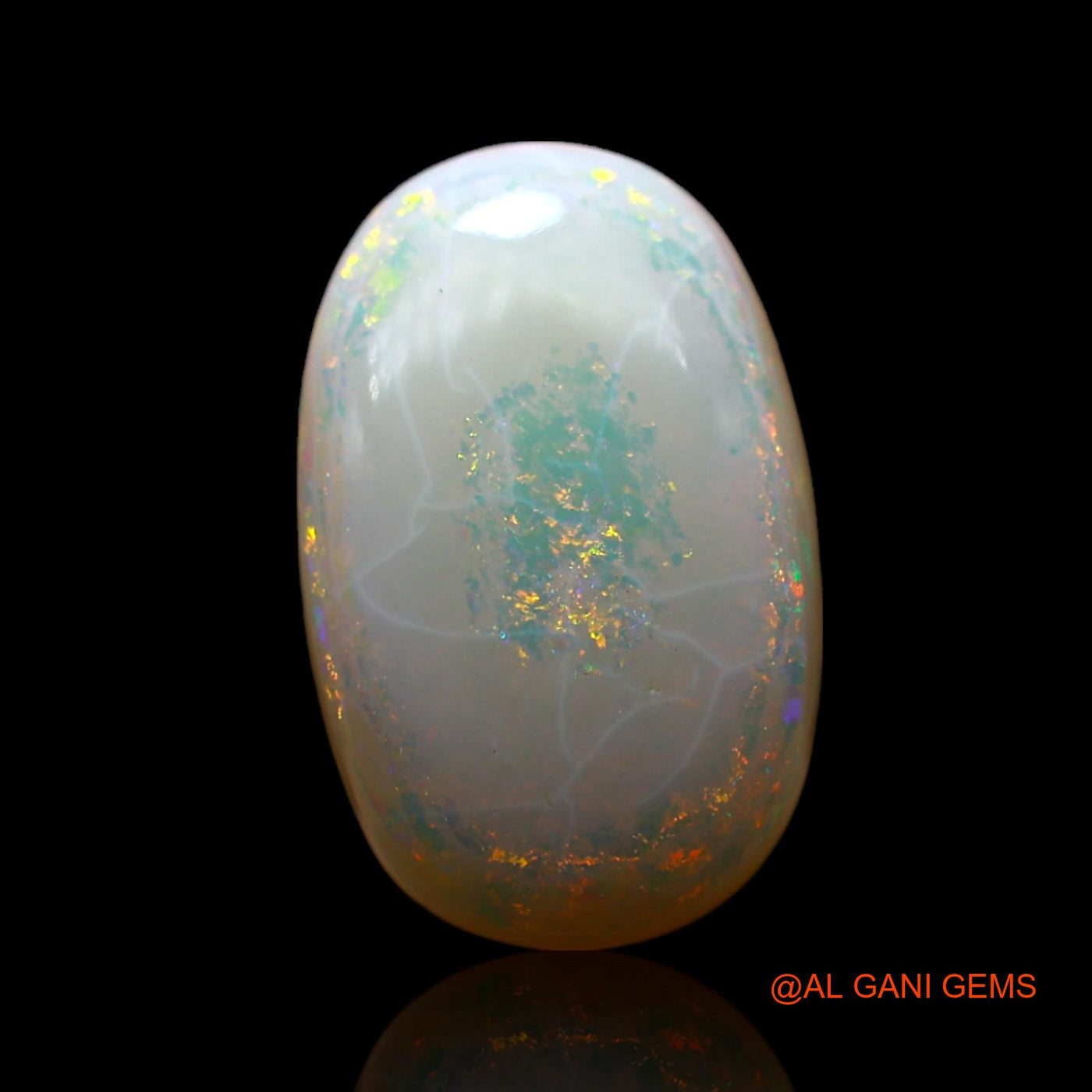 5.00 Cts Natural Australian Fire Opal Oval Cabochon Loose Gemstone For Jewelry 14x9x6 mm AF-157