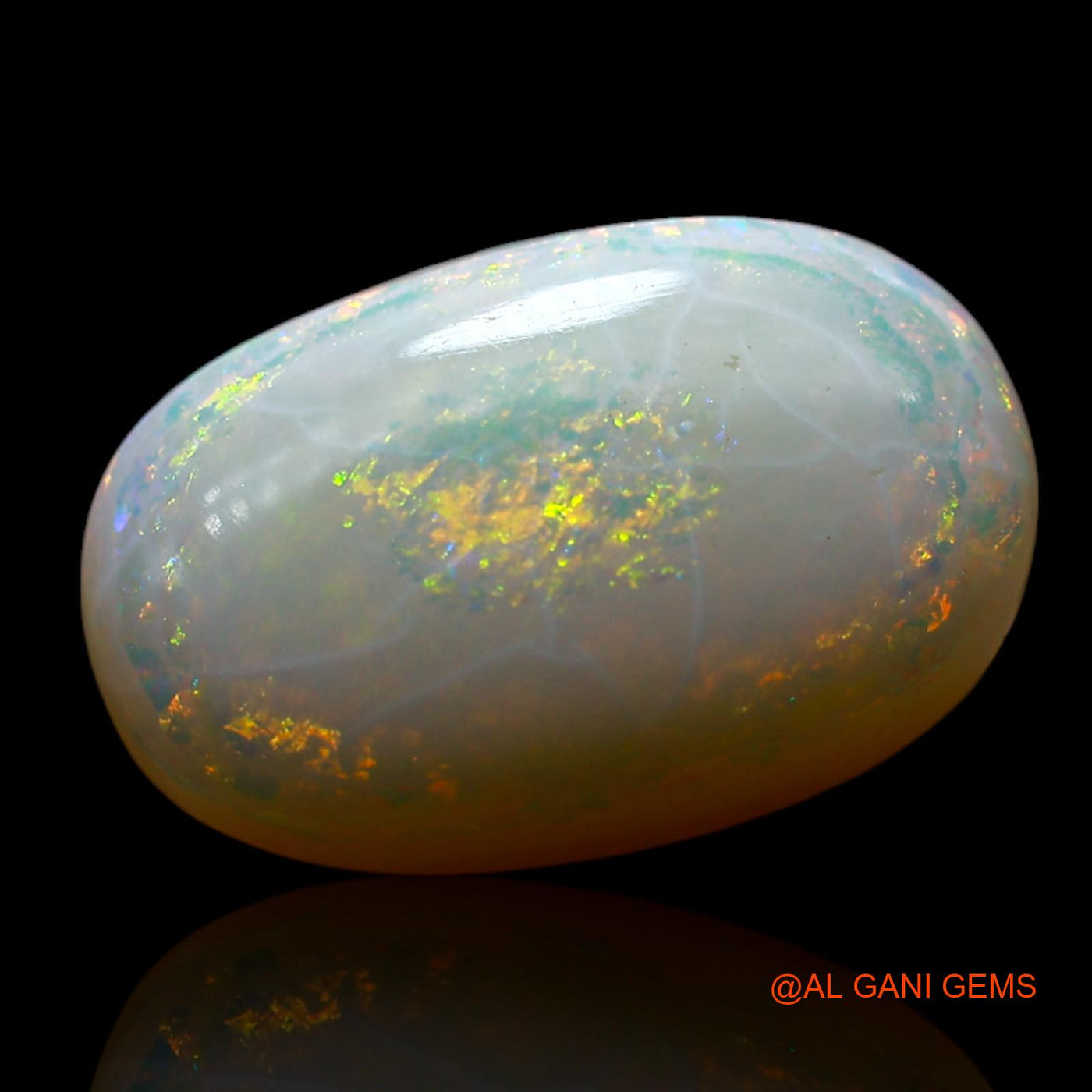 5.00 Cts Natural Australian Fire Opal Oval Cabochon Loose Gemstone For Jewelry 14x9x6 mm AF-157