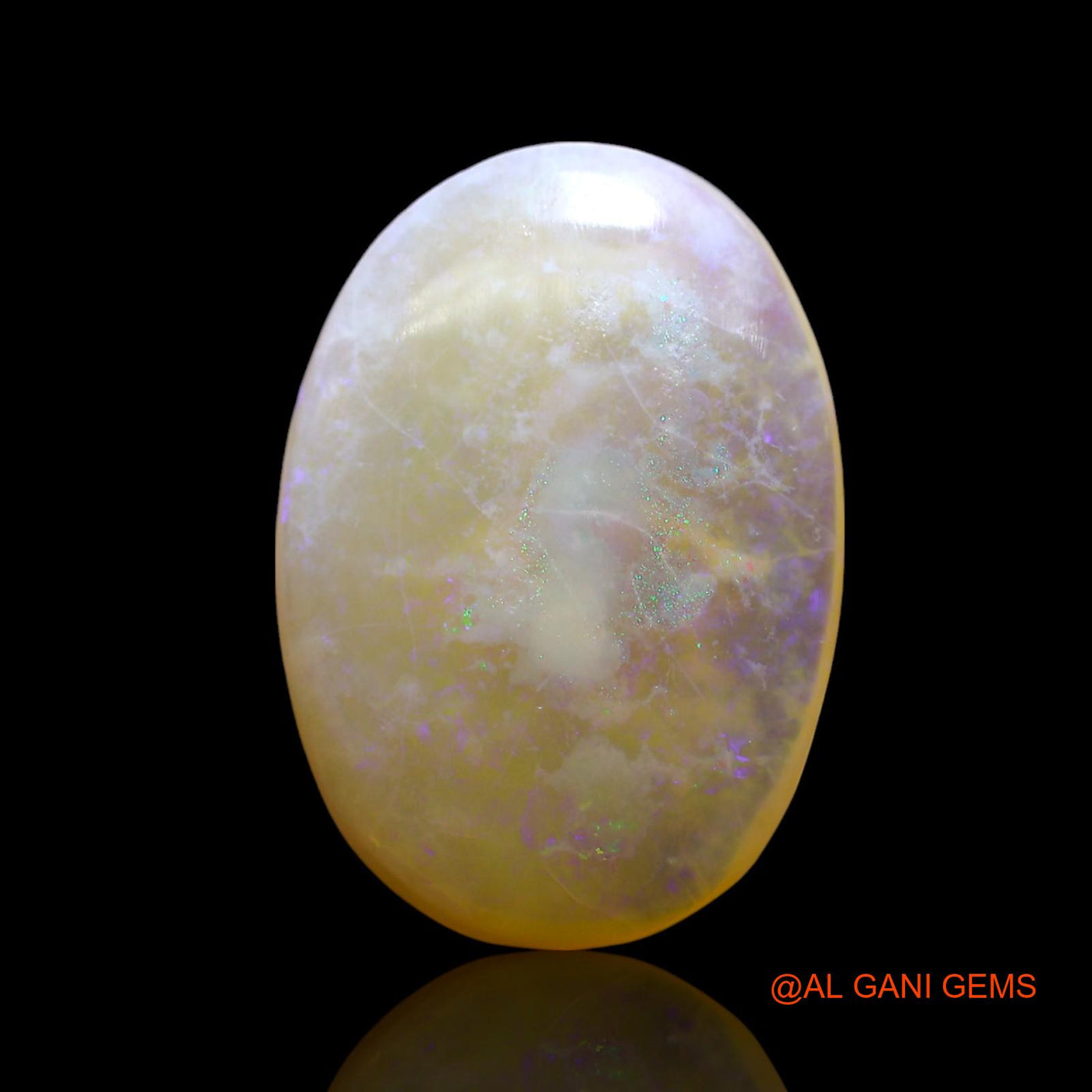 7.00 Cts Natural Australian Fire Opal Loose Gemstone Oval Cabochon 21x15x4 mm AF-15