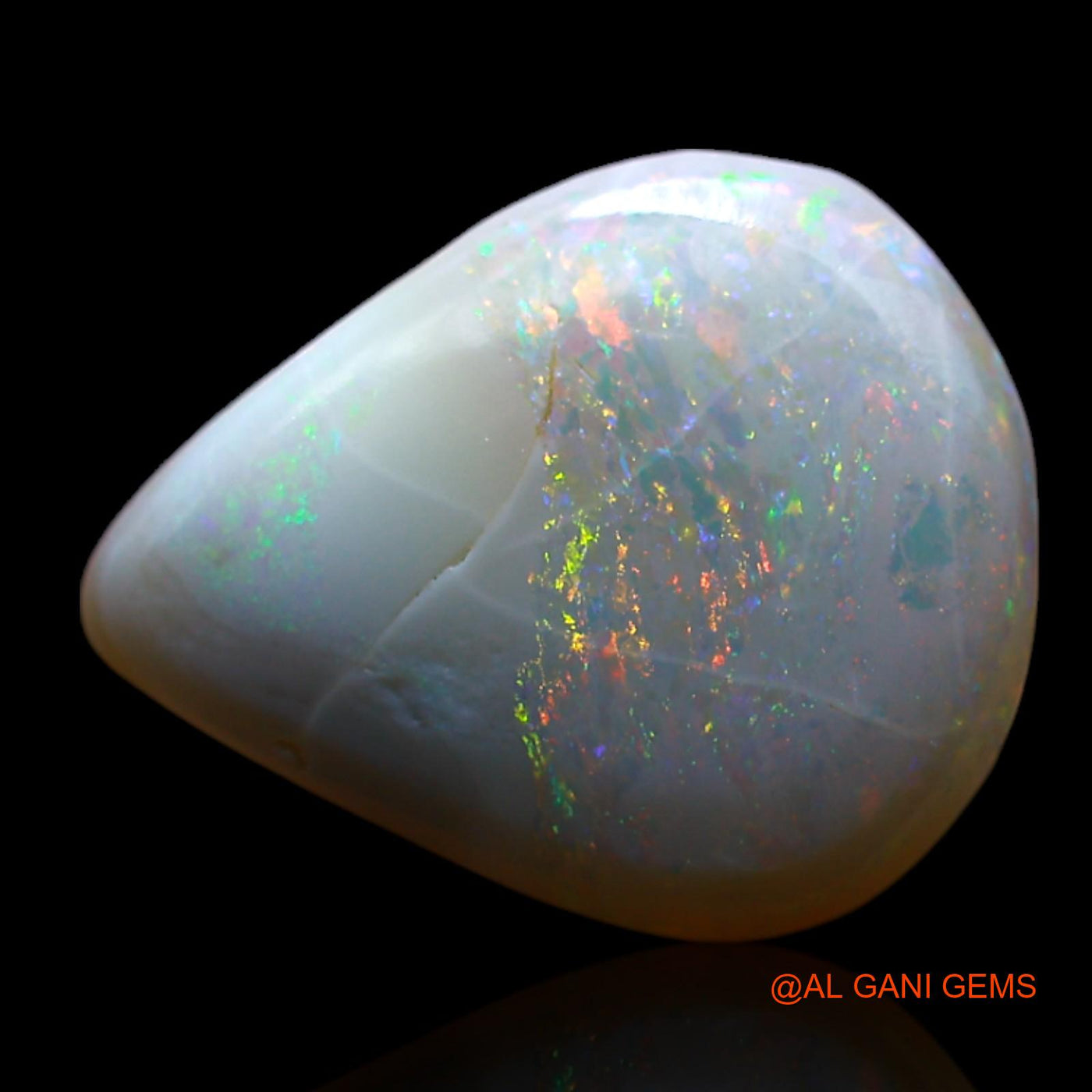 3.00 Cts Natural Australian Fire Opal Loose Gemstone Pear Cabochon 14x11x3 mm AF-162