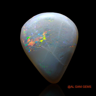 3.00 Cts Natural Australian Fire Opal Loose Gemstone Pear Cabochon 14x11x3 mm AF-162