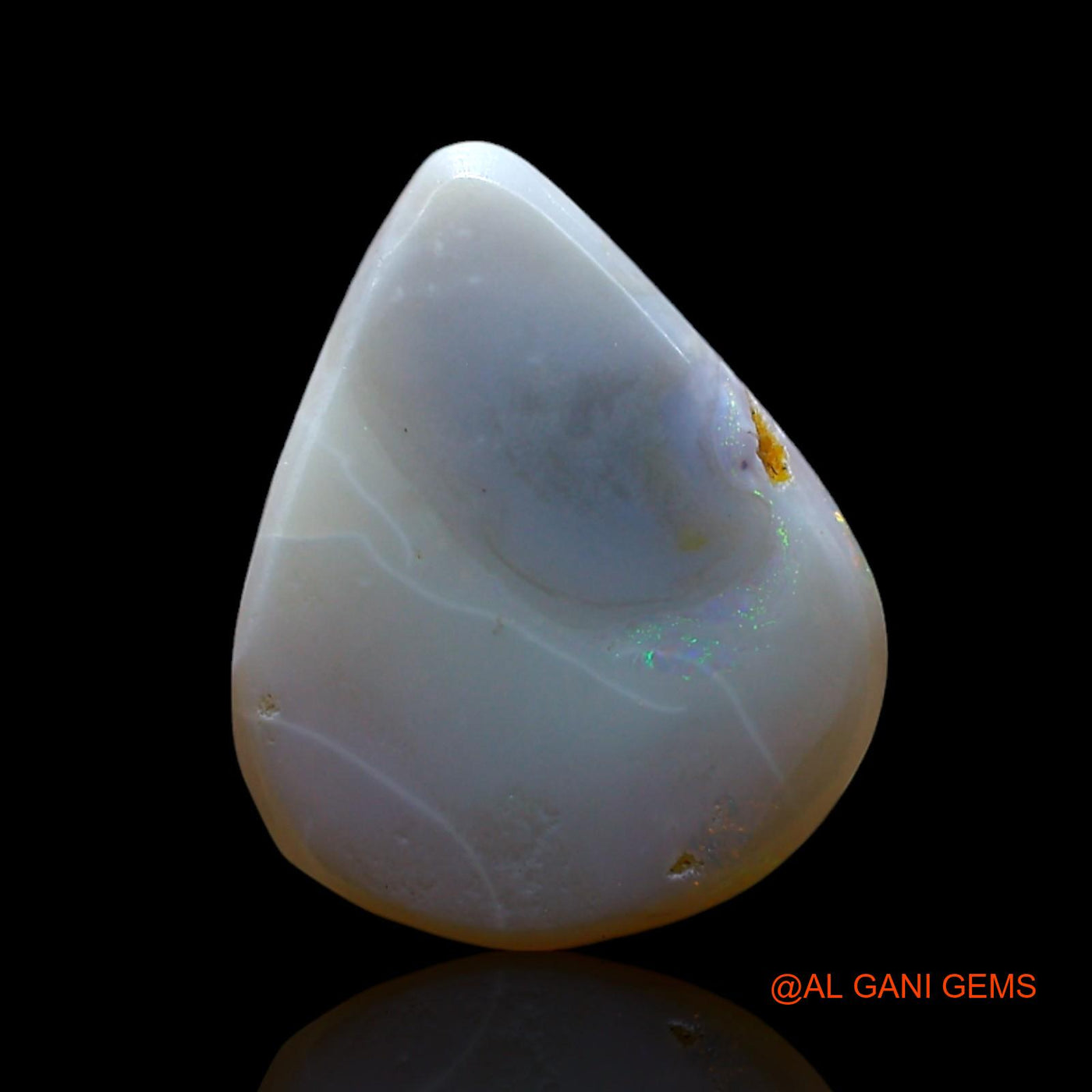 3.00 Cts Natural Australian Fire Opal Loose Gemstone Pear Cabochon 14x11x3 mm AF-162