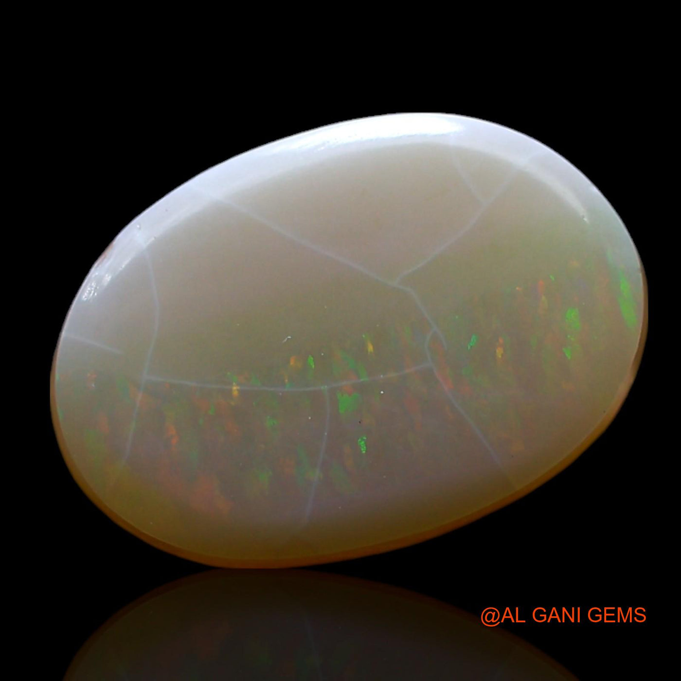Natural Fire Opal Gemstone 3.00 Cts Loose Oval Cabochon From Australia 14x9x4 mm AF-163