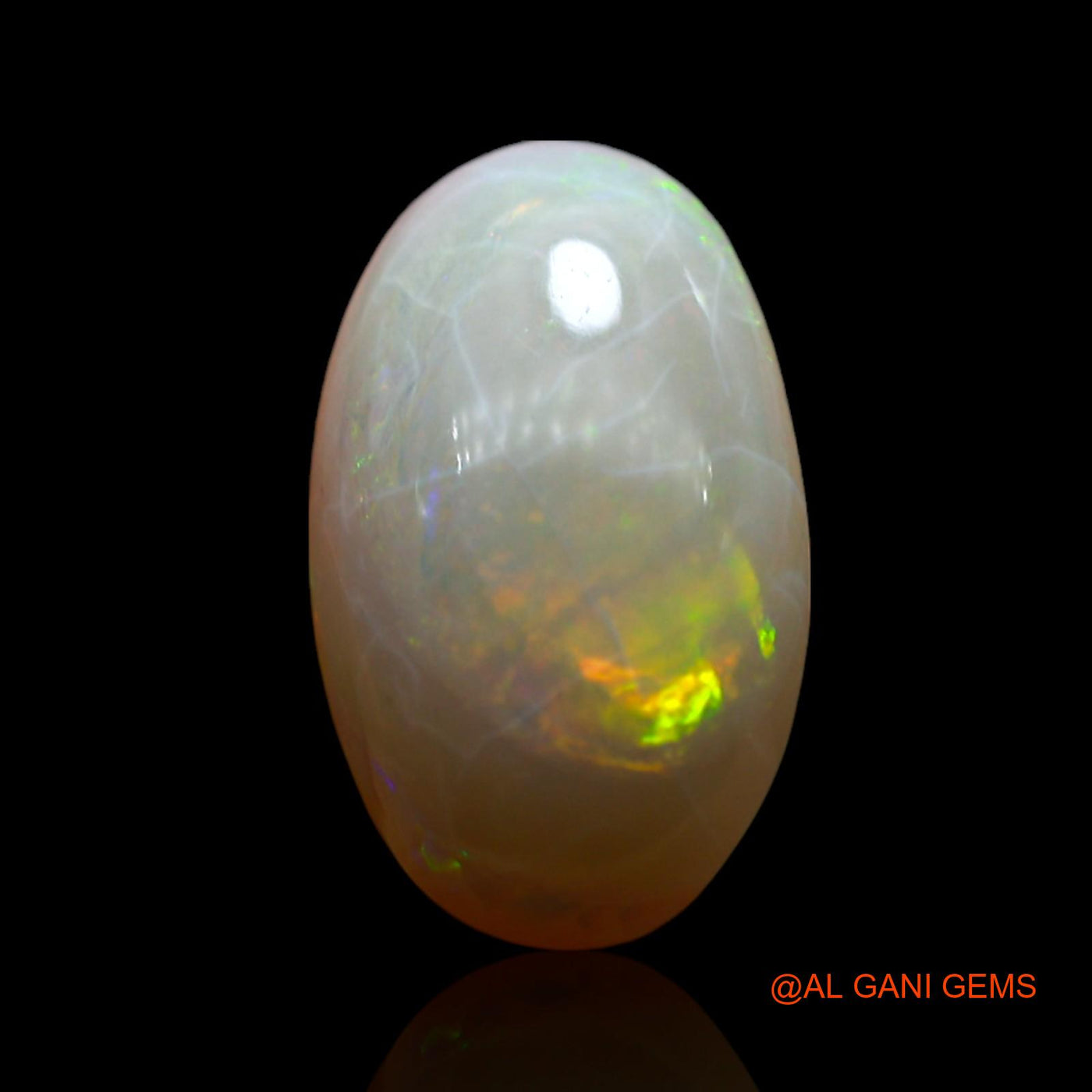4.00 Cts Natural Australian Fire Opal Loose Gemstone Oval Cabochon 14x8x6 mm AF-164