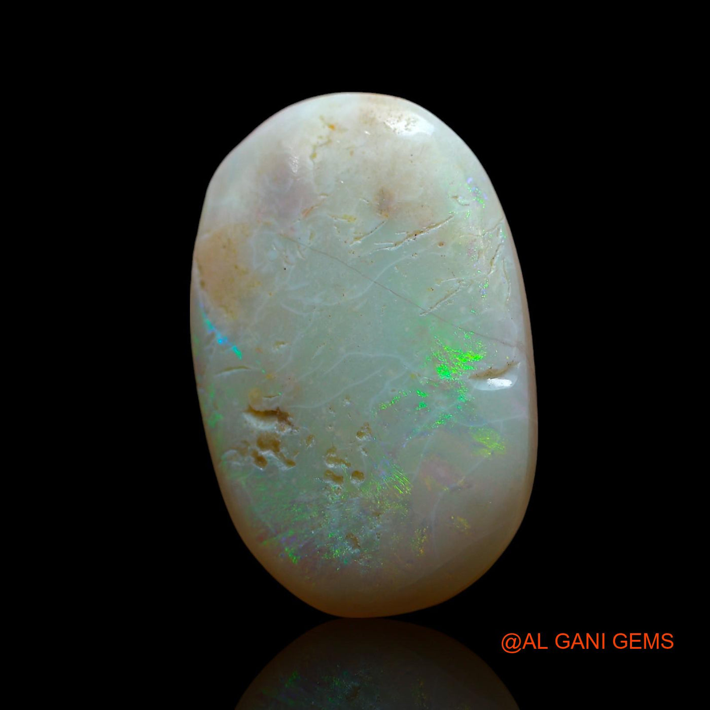 8.00 Cts Natural Australian Fire Opal Loose Gemstone Oval Cabochon 21x14x4 mm AF-16