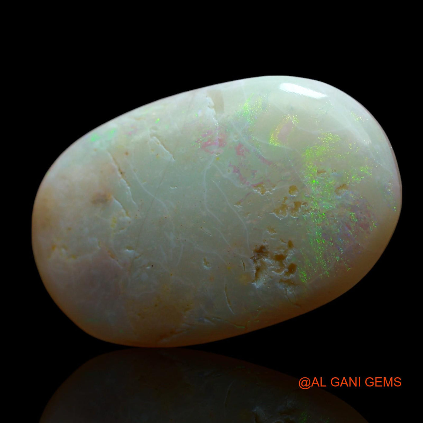 8.00 Cts Natural Australian Fire Opal Loose Gemstone Oval Cabochon 21x14x4 mm AF-16