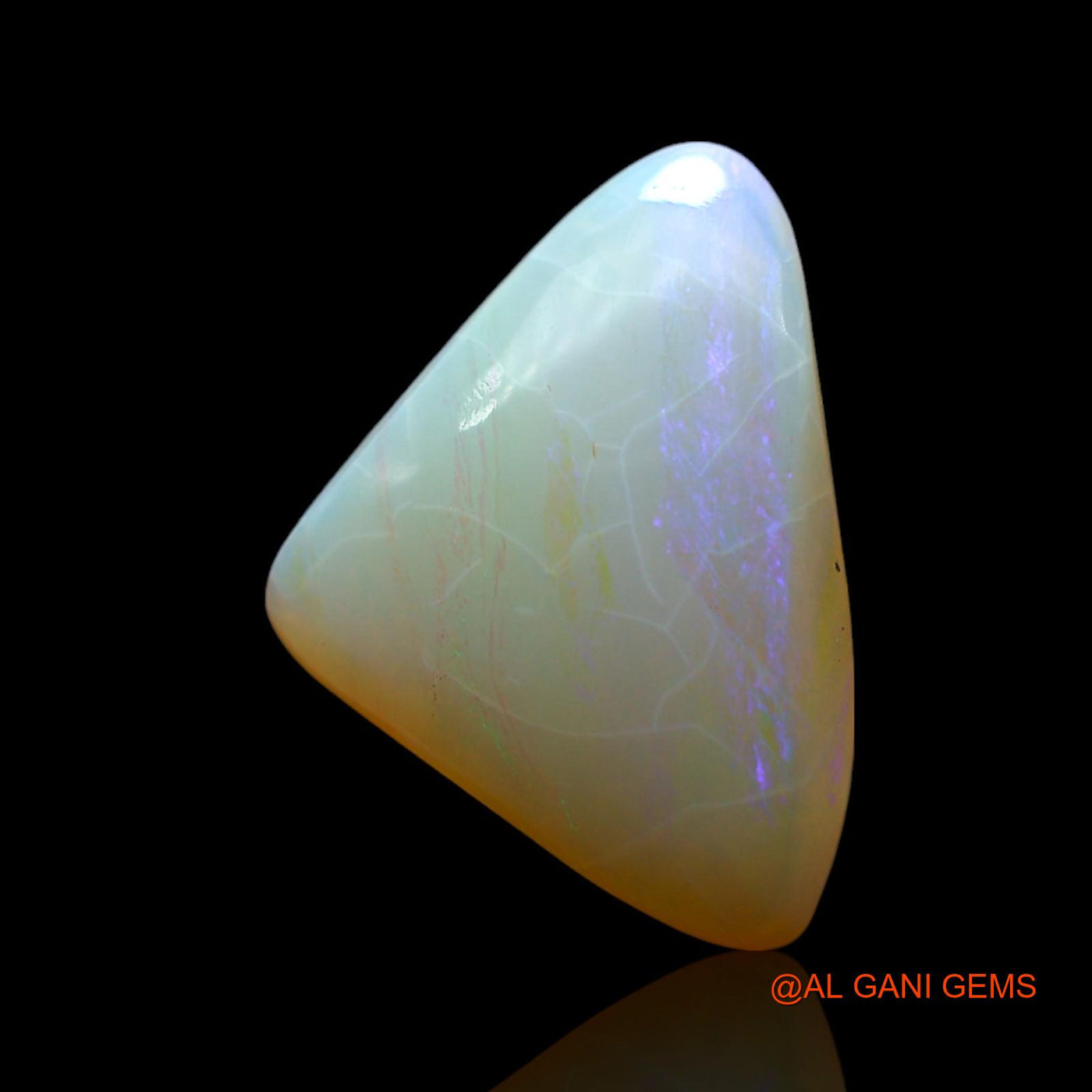 3.00 Cts Natural Australian Fire Opal Trillion Cabochon Loose Gemstone For Jewelry 14x10x4 mm AF-171