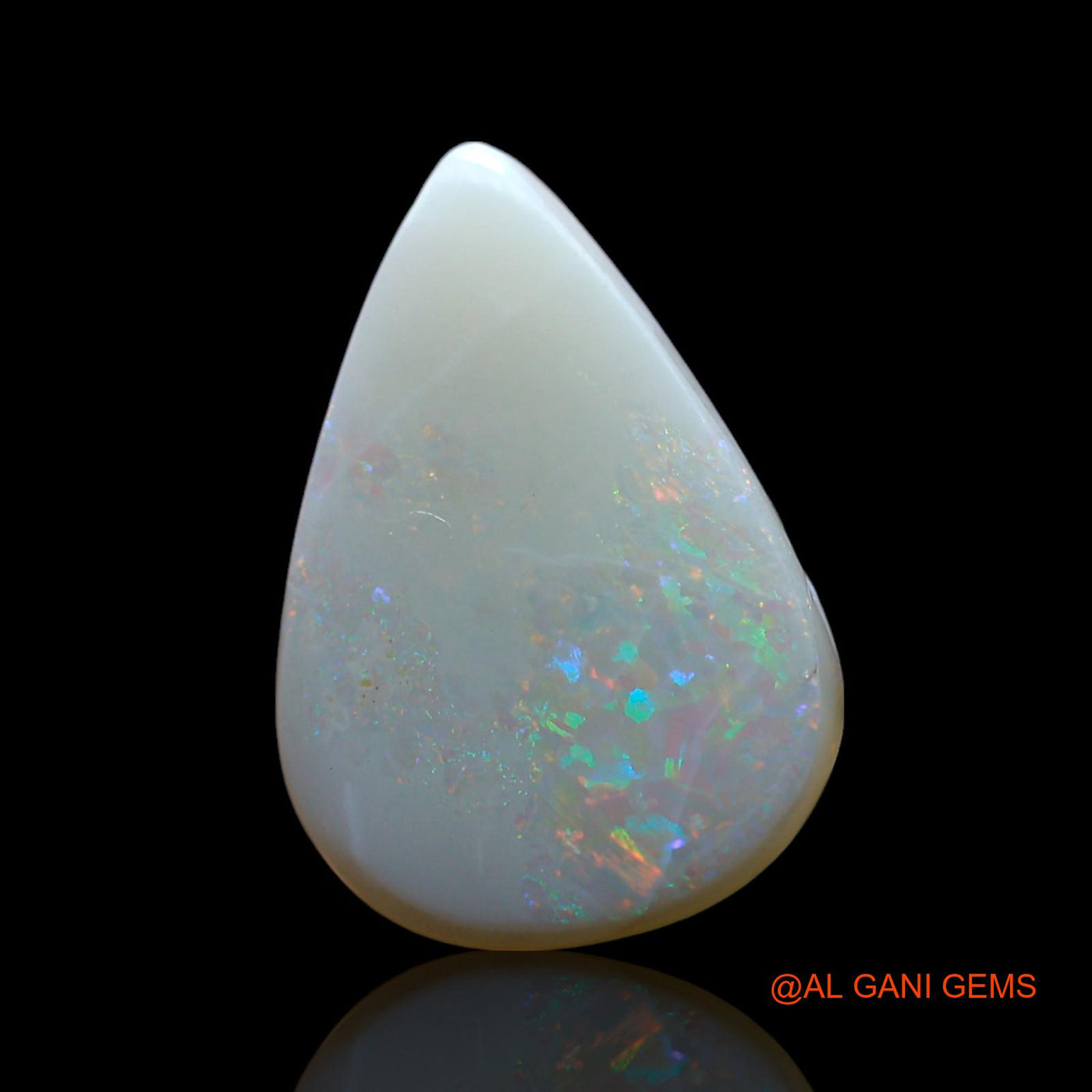 2.00 Cts Natural Australian Fire Opal Loose Gemstone Pear Cabochon 15x10x2 mm AF-172