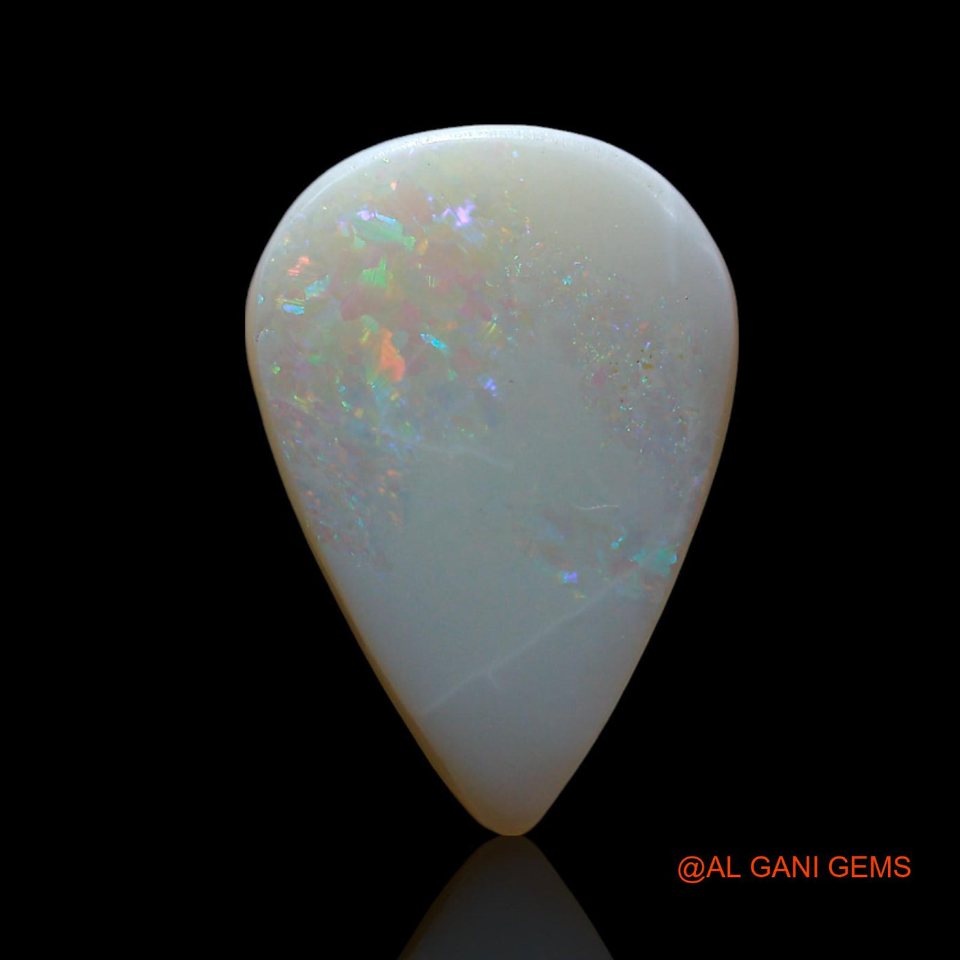 2.00 Cts Natural Australian Fire Opal Loose Gemstone Pear Cabochon 15x10x2 mm AF-172