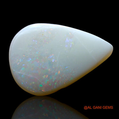 2.00 Cts Natural Australian Fire Opal Loose Gemstone Pear Cabochon 15x10x2 mm AF-172