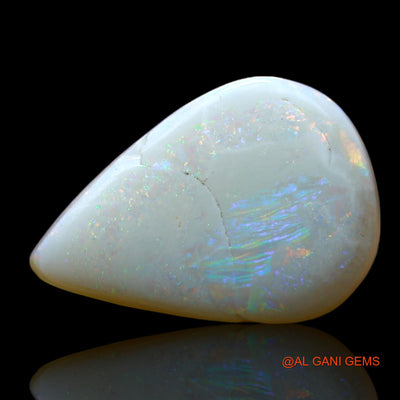 2.00 Cts Natural Australian Fire Opal Loose Gemstone Pear Cabochon 15x10x2 mm AF-172