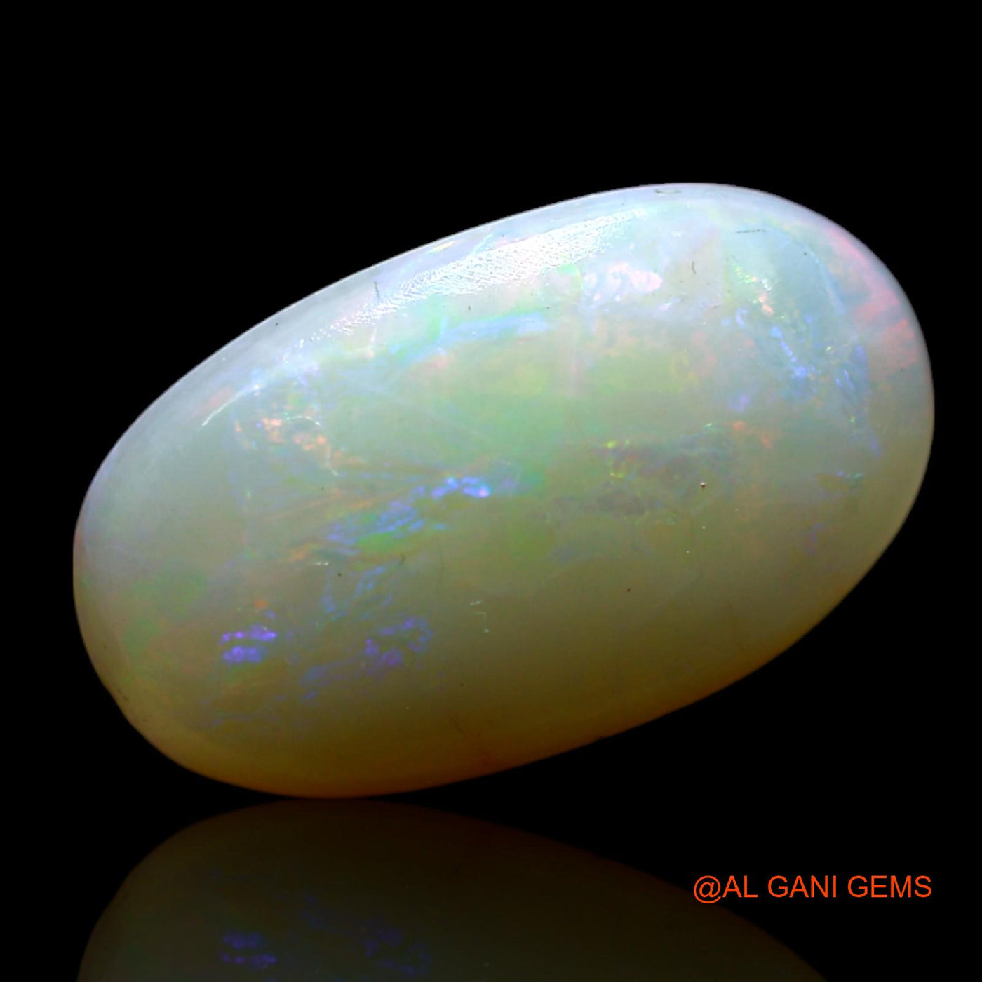 Natural Untreated Fire Opal Loose Gemstone Oval Cabochon From Australia 3.00 Cts 15x9x4 mm AF-173