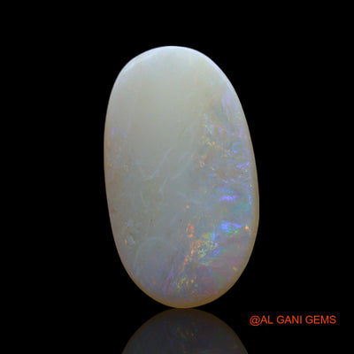 Natural Untreated Fire Opal Loose Gemstone Oval Cabochon From Australia 3.00 Cts 15x9x4 mm AF-173